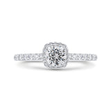 14 Kt White & Rose Gold Carizza Bridal Engagement Ring