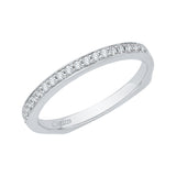 14 Kt White Gold Carizza Bridal Wedding Band