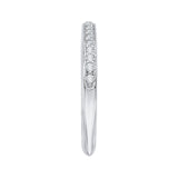 14 Kt White Gold Carizza Bridal Wedding Band