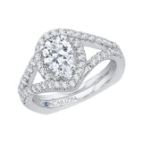 14 Kt White Gold Carizza Boutique Bridal Engagement Ring