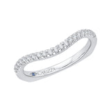 14 Kt White Gold Carizza Bridal Wedding Band