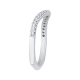 14 Kt White Gold Carizza Bridal Wedding Band