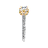 14 Kt White & Yellow Gold Luminous Bridal Engagement Ring
