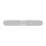 14 Kt White Gold Luminous Bridal Wedding Band