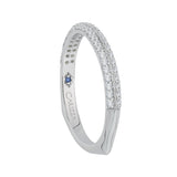 14 Kt White Gold Luminous Bridal Wedding Band