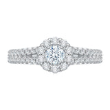 14 Kt White Gold Carizza Boutique Bridal Engagement Ring