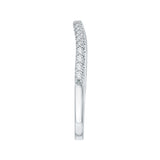 14 Kt White Gold Luminous Bridal Wedding Band