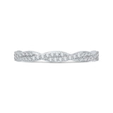14 Kt White Gold Luminous Bridal Wedding Band