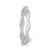14 Kt White Gold Luminous Bridal Wedding Band