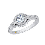 14 Kt White Gold Carizza Boutique Bridal Engagement Ring