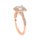 14 Kt Rose Gold Carizza Bridal Engagement Ring