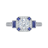 14 Kt White Gold Luminous Bridal Engagement Ring