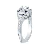 14 Kt White Gold Luminous Bridal Engagement Ring