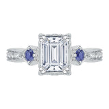 14 Kt White Gold Carizza Bridal Engagement Ring