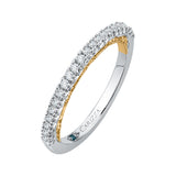 14 Kt White & Yellow Gold Luminous Bridal Wedding Band