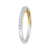 14 Kt White & Yellow Gold Luminous Bridal Wedding Band