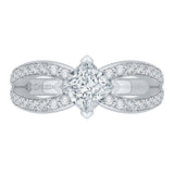 14 Kt White Gold Carizza Bridal Engagement Ring