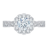14 Kt White Gold Carizza Boutique Bridal Engagement Ring