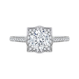 14 Kt White Gold Carizza Bridal Engagement Ring