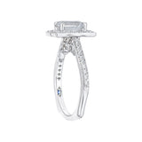 14 Kt White Gold Carizza Bridal Engagement Ring