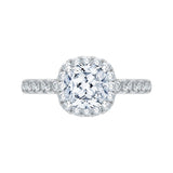 14 Kt White & Yellow Gold Carizza Bridal Engagement Ring