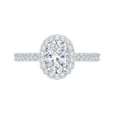 14 Kt White Gold Carizza Bridal Engagement Ring