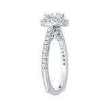 14 Kt White Gold Carizza Bridal Engagement Ring