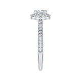 14 Kt White Gold Carizza Bridal Engagement Ring