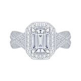 14 Kt White Gold Carizza Bridal Engagement Ring