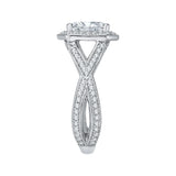 14 Kt White Gold Carizza Bridal Engagement Ring