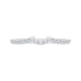 14 Kt White Gold Carizza Bridal Wedding Band