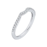 14 Kt White Gold Carizza Bridal Wedding Band