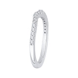 14 Kt White Gold Carizza Bridal Wedding Band