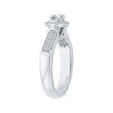 14 Kt White Gold Carizza Boutique Bridal Engagement Ring