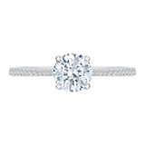 14 Kt White Gold Carizza Bridal Engagement Ring