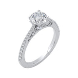 14 Kt White Gold Carizza Bridal Engagement Ring