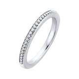 14 Kt White Gold Carizza Bridal Wedding Band