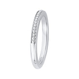 14 Kt White Gold Carizza Bridal Wedding Band