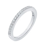 14 Kt White Gold Carizza Bridal Wedding Band