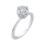 14 Kt White Gold Carizza Bridal Engagement Ring