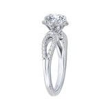 14 Kt White Gold Carizza Bridal Engagement Ring