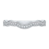 14 Kt White Gold Carizza Bridal Wedding Band