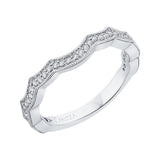 14 Kt White Gold Carizza Bridal Wedding Band