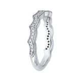 14 Kt White Gold Carizza Bridal Wedding Band