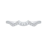 14 Kt White Gold Carizza Bridal Wedding Band
