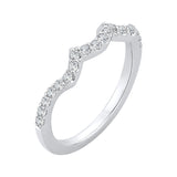 14 Kt White Gold Carizza Bridal Wedding Band