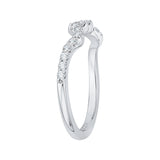 14 Kt White Gold Carizza Bridal Wedding Band