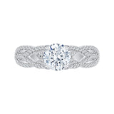 14 Kt White Gold Carizza Boutique Bridal Engagement Ring