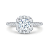14 Kt White Gold Carizza Bridal Engagement Ring