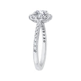 14 Kt White Gold Carizza Bridal Engagement Ring